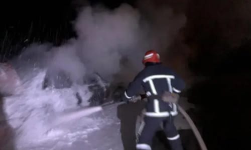 На Кировоградщине загорелись комбайн и легковушка BMW, обстоятельства возгорания выясняют эксперты