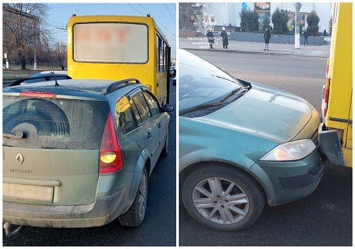 В Кропивницькому маршрутка наїхала на легковик