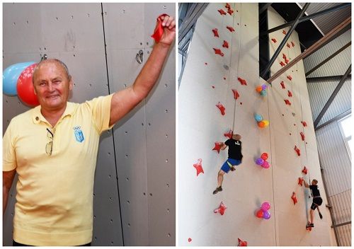 В кропивницькій ДЮСШ відкрили стенд для скелелазіння