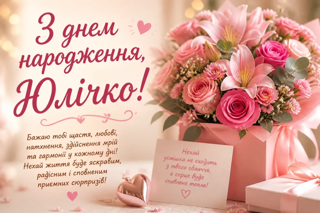 Привітання з Днем народження для Юлії